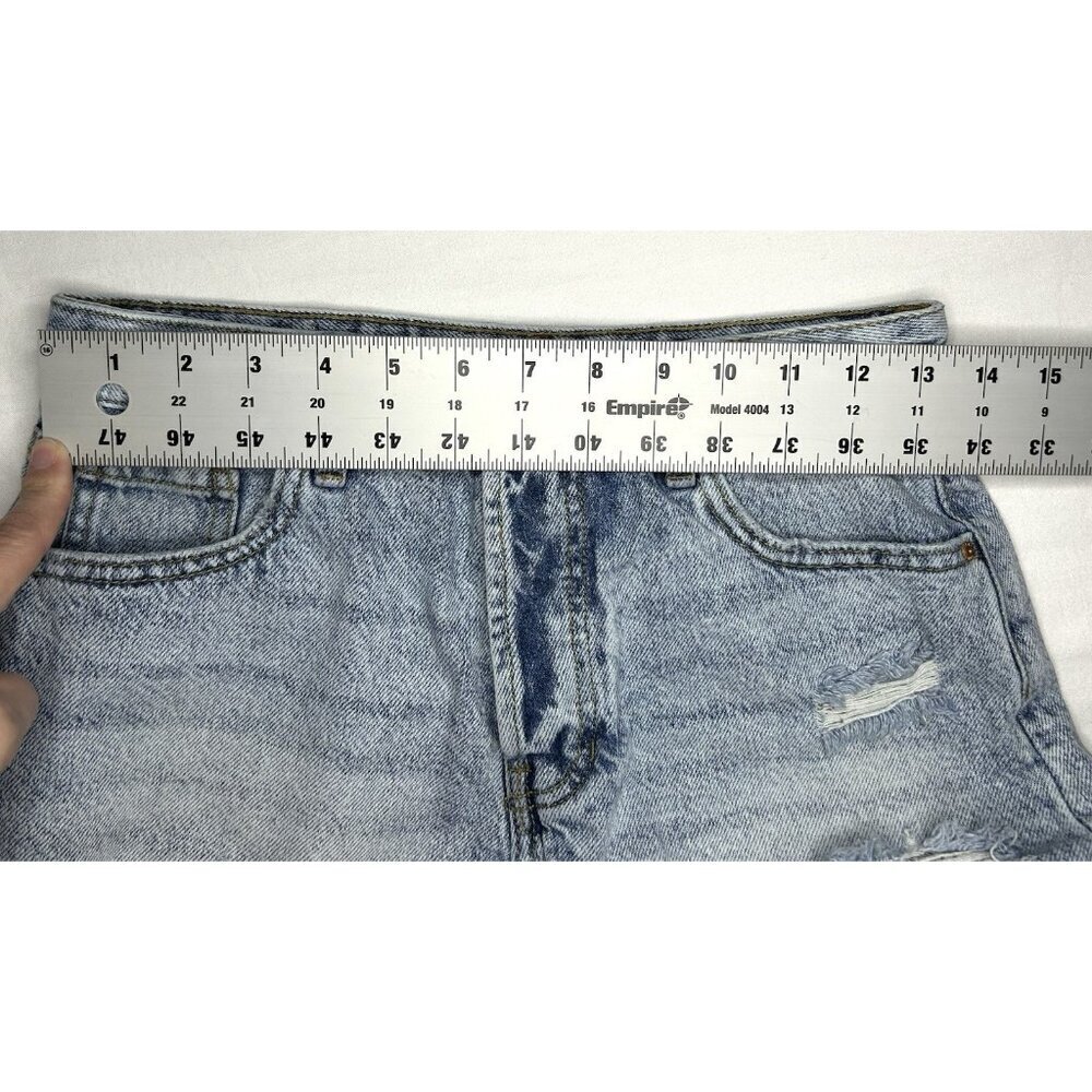 PacSun High Rise Festival Shorts Womens XS 26 Cute Summer Distressed Light Denim - Picture 4 of 16